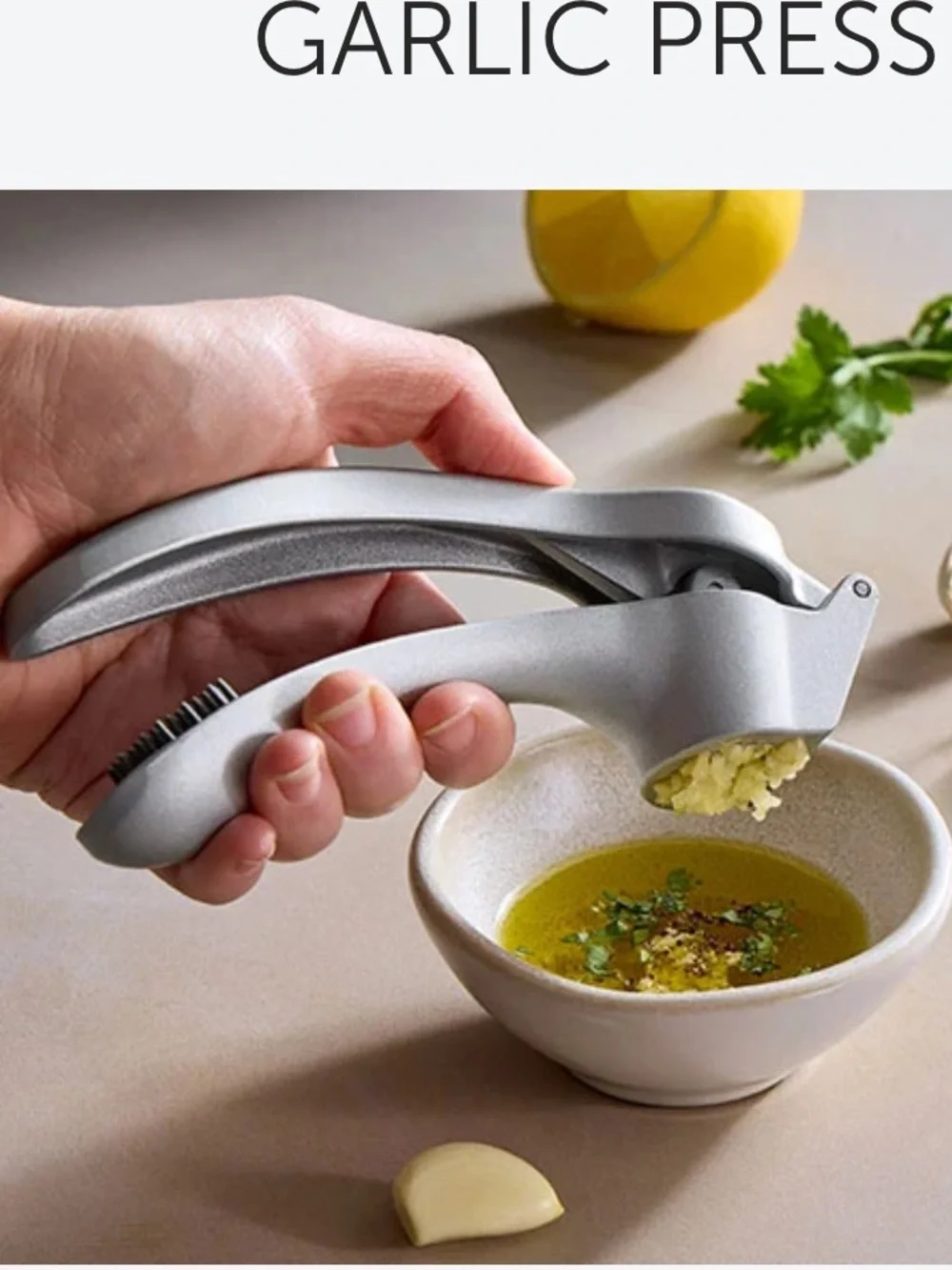 Pampered Chef garlic press